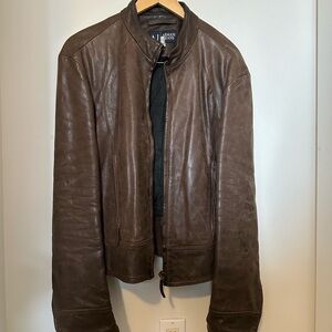 Armani genuine Leather Jacket men’s size M